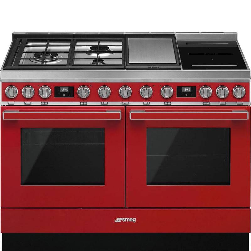Smeg CPF120IGMPR 120cm Portofino Dual Fuel Range Cooker - Red