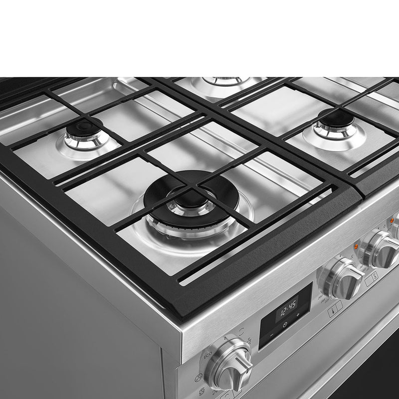 Smeg CPF92GMX 90cm Portofino Dual Fuel Range Cooker - Stainless Steel