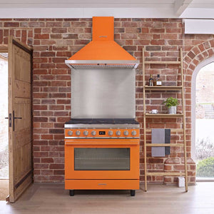Smeg CPF9GPOR 90cm Portofino Dual Fuel Range Cooker - Orange