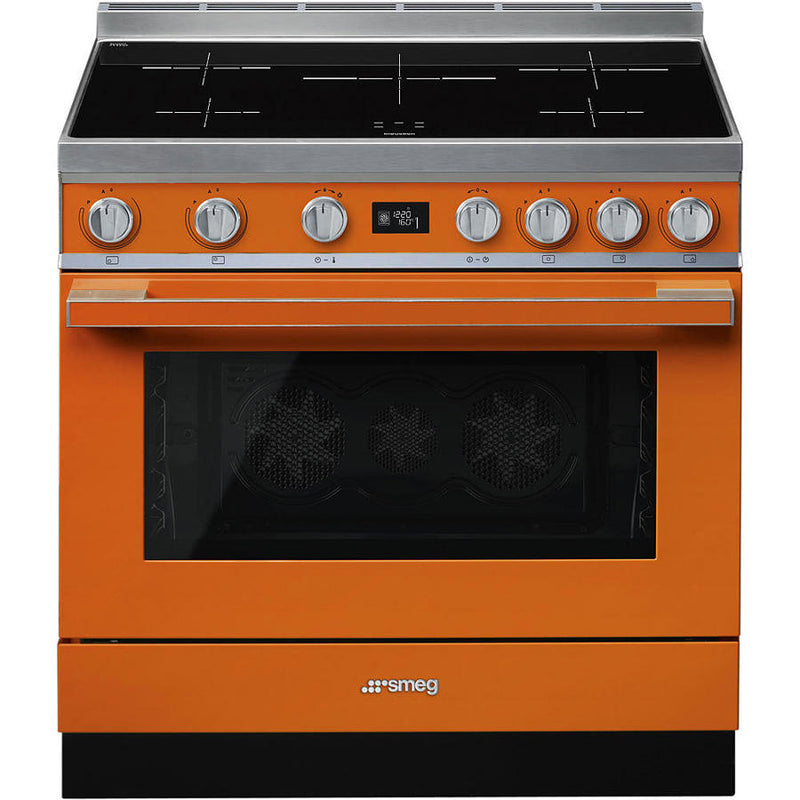 Smeg CPF9IPOR 90cm Portofino Induction Range Cooker - Orange