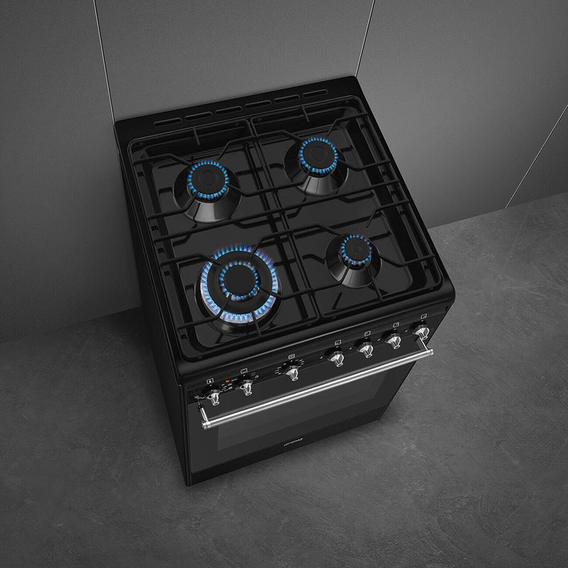 Smeg CX61GMBL 60cm Concert Dual Fuel Cooker - Black