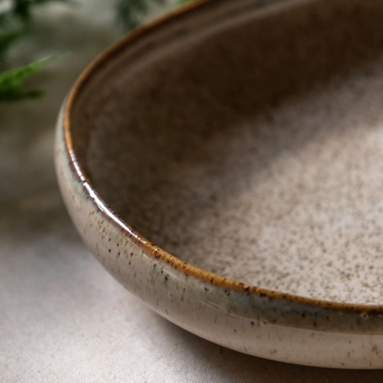 Speckle Glaze Pasta Bowl - Oatmeal (Pack of 4)