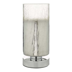 dar lighting DEE4208 Deena Touch Table Lamp Crackle Glass and Polished Chrome