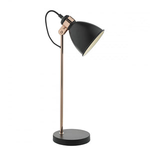 dar lighting FRE4222 Frederick Task Lamp Black and Copper