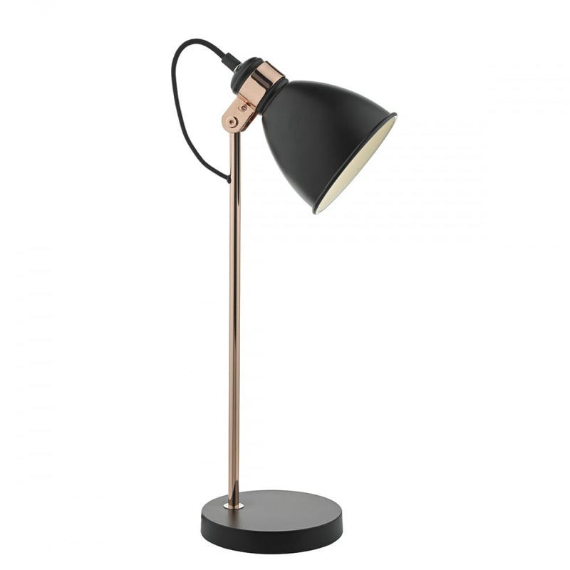 dar lighting FRE4222 Frederick Task Lamp Black and Copper