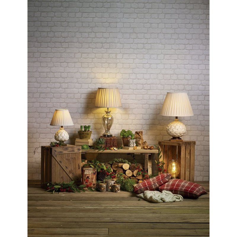 dar lighting LAY4133-X Layer Small Table Lamp Cream with Shade