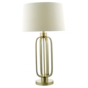 dar lighting LUC4241 Lucie Table Lamp Satin Brass with Shade
