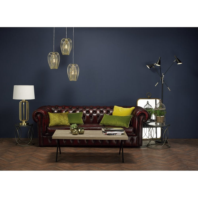 dar lighting LUC4241 Lucie Table Lamp Satin Brass with Shade
