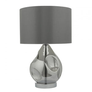 dar lighting QUI4210 Quinn Table Lamp Smoked Glass with Shade
