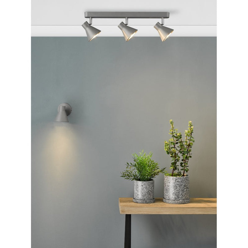 dar lighting DIZ7339 Diza 3 Light Bar Spotlight Matt Grey