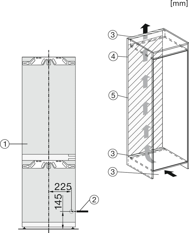 Miele KFN 7734 C Integrated Fridge Freezer