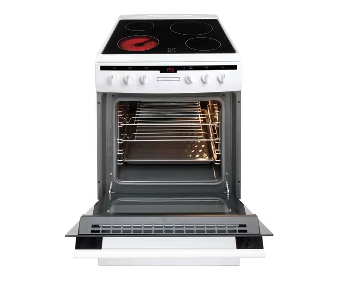 Amica 608CE2TAW 60cm Electric Single Oven Freestanding Cooker