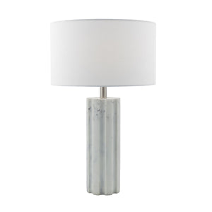 dar lighting ERE422 Erebus Table Lamp Stone with White Linen Shade