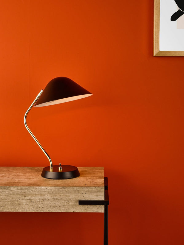 dar lighting ERN4122 Erna 1 Light Table Lamp Black