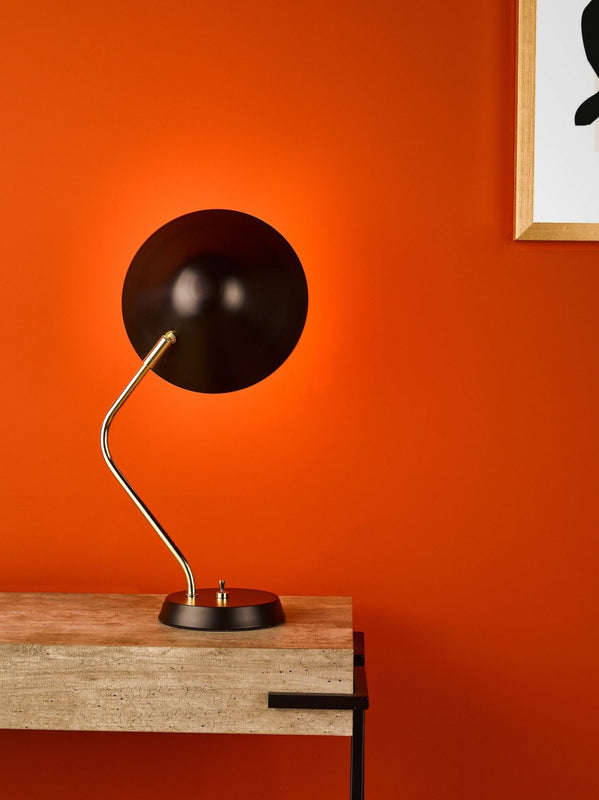 dar lighting ERN4122 Erna 1 Light Table Lamp Black
