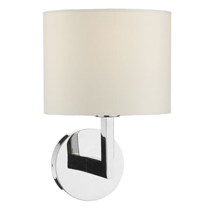 dar lighting FER0750 Ferrara Wall Bracket Round With Square Arm Polished Chrome Base Only