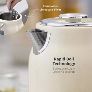 Swan SK19025C Retro Jug Kettle - Cream