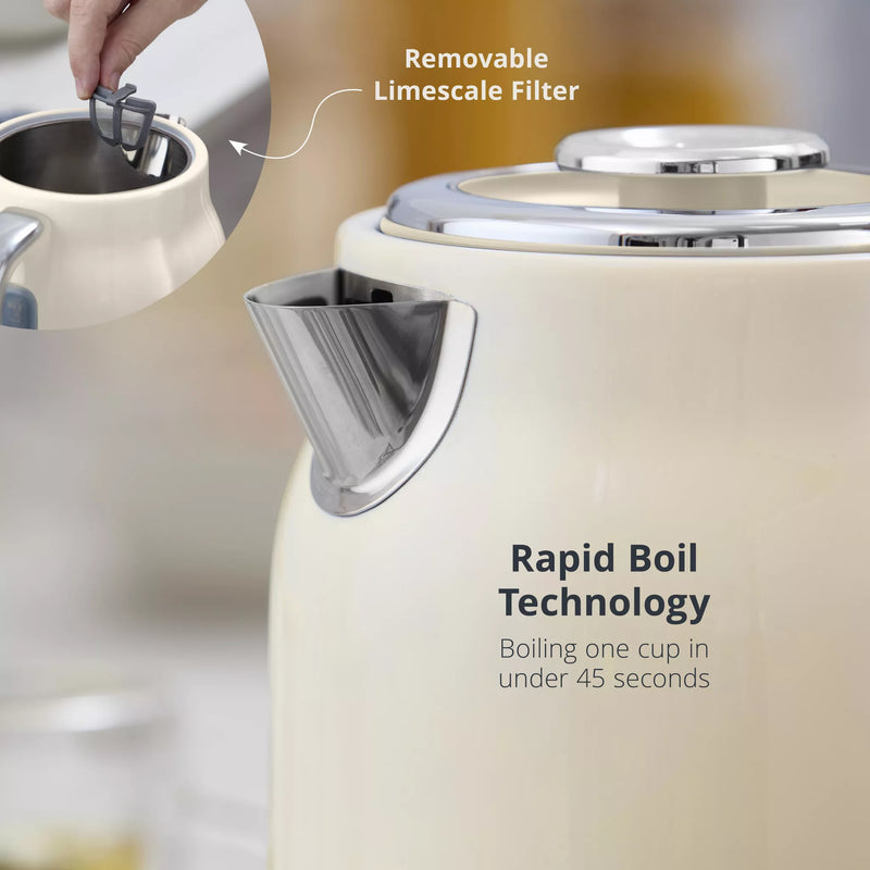 Swan SK19025C Retro Jug Kettle - Cream