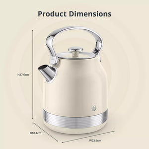 Swan SK14631C Retro Traditional Kettle - Cream
