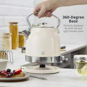 Swan SK14631C Retro Traditional Kettle - Cream