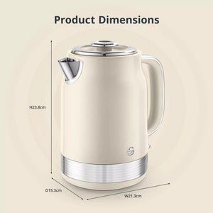 Swan SK19025C Retro Jug Kettle - Cream