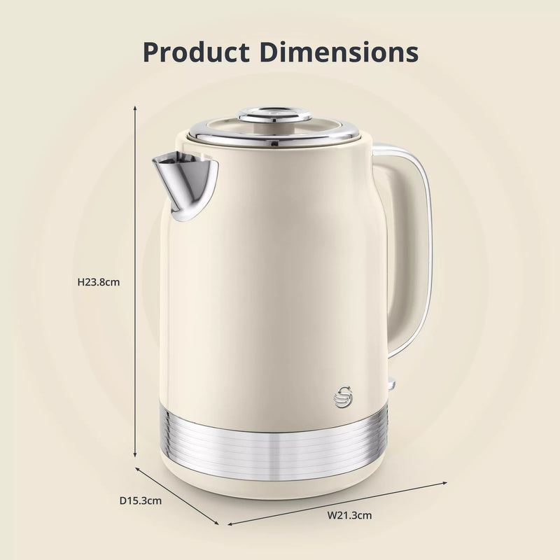 Swan SK19025C Retro Jug Kettle - Cream