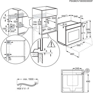 AEG GA5PB501AB Built In Electric Single Oven