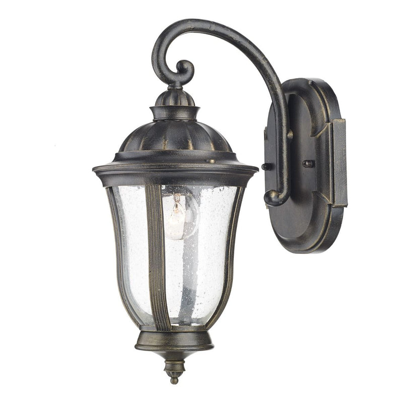 dar lighting JOH1635 Johnson Wall Bracket Lantern Black Gold IP44