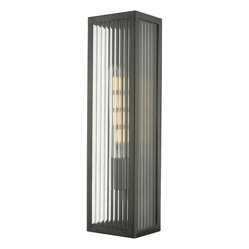 dar lighting KEE5063 Keegan Rubbed Bronze Outdoor Wall Light IP44 Large