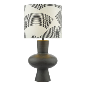 dar lighting MIH4222 Miho 1 Light Table Lamp Black and Bronze with Shade