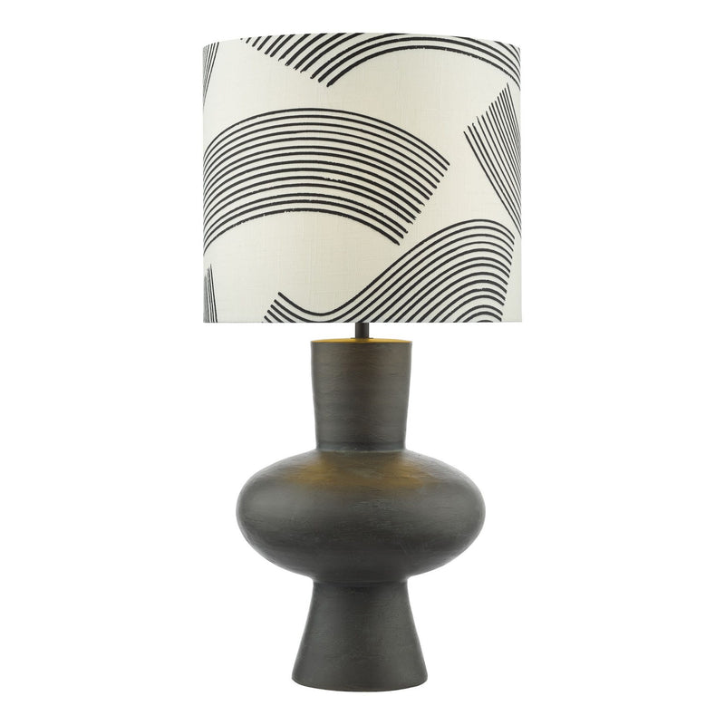 dar lighting MIH4222 Miho 1 Light Table Lamp Black and Bronze with Shade