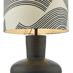 dar lighting MIH4222 Miho 1 Light Table Lamp Black and Bronze with Shade