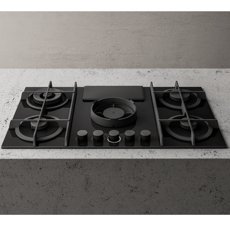 Elica Nikola Tesla NT-FLAME-RC-BLK 88cm Venting Gas Hob