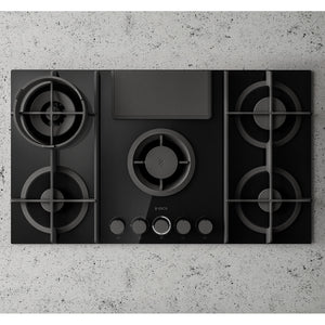 Elica Nikola Tesla NT-FLAME-RC-BLK 88cm Venting Gas Hob