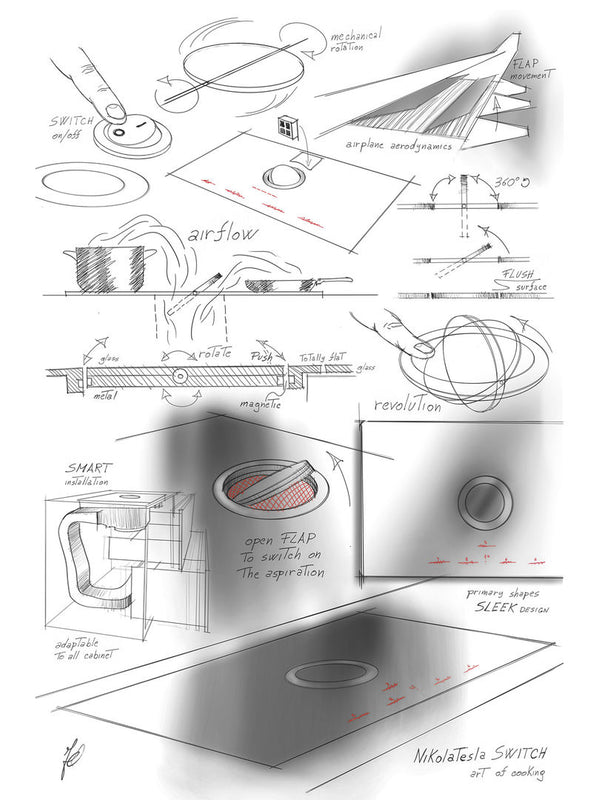 Elica Nikola Tesla NT-SWITCH BLK RC 83cm Venting Induction Hob