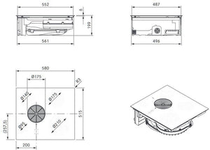 Bora PURSA 60cm Induction Venting Hob - Recirculation