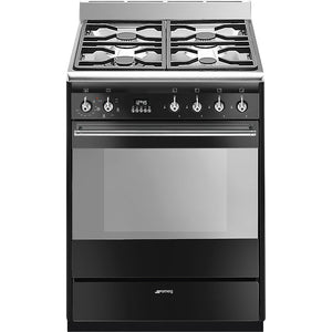 Smeg SUK61MBL9 60cm Concert Dual Fuel Cooker - Black