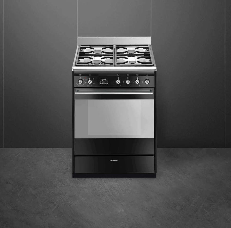 Smeg SUK61MBL9 60cm Concert Dual Fuel Cooker - Black