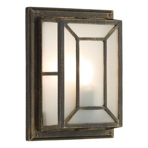 dar lighting TRE5254 Trent Wall Bracket Black Gold IP44